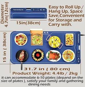 Plateau chauffant mural pliable en silicone grande taille pour aliments, réglable, pratique, idéal pour réchauffer les plats – Nouveauté très demandée - Product Image 2