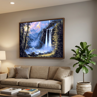 Vente en gros, dropshipping, peinture à l'huile sur toile 100% faite à la main, style Art Déco, taille personnalisée, 450 g/m², coton, décoration intérieure