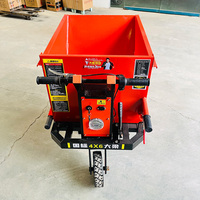 Carretilla Volquete Eléctrica Recargable Multiusos de 500 kg y 48 V con Motor, 3 Ruedas, Empujable a Mano, con Batería, para Construcción y Granja