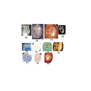 Pendentifs en pierre, symbole mixte, Reiki japonais - Product Image 1