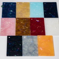 Feuille acrylique (PMMA) en agate nacrée, imitation coquille, feuille de plastique plexiglas irisée