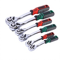 Clé à cliquet manuelle en acier au chrome-vanadium chromé poli, 72 dents, tailles grande, moyenne, petite, fabriquée à Linyi