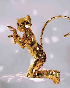 Abito da Gatto Specchiato Donna 2026, <span class=keywords><strong>Costume</strong></span> Scintillante di Tendenza per Spettacoli e Performance Sceniche - Product Image 1