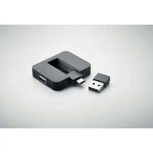 Square-C <b>USB</b> <b>hub</b> <b>4</b> <b>ports</b> custom gadgets - Product Image 1