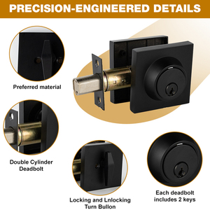 モダンデザインブラシ付きニッケルアンロック亜鉛合金ドアデッドボルトロック入口ドアシングルシリンダーデッドロック - Product Image 3