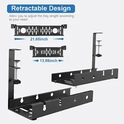 Organizador de cables de escritorio con abrazadera retráctil para gestión de cables - Product Image 4