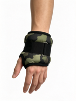 Manchettes lestées pour poignets, rembourrées, camouflage, imperméables, avec fermeture, sangle réglable, anneau en D métallique pour l'entraînement physique