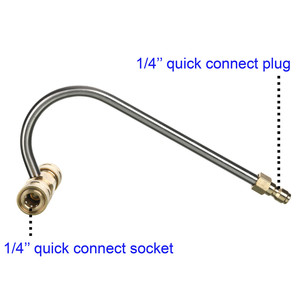 منظف مزراب مرفق Psi أدوات تنظيف مزراب من الفولاذ المقاوم للصدأ مع 4 فوهات - Product Image 3