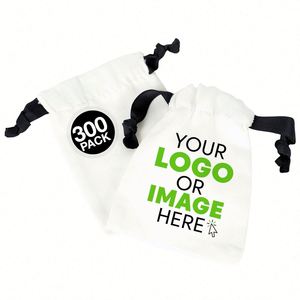 Bolsas de Lona de Algodón Personalizadas al por Mayor para Joyería y Productos de Belleza, con Cinta para un Empaque Elegante - Product Image 1