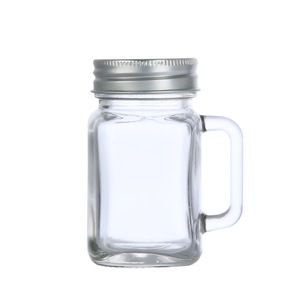 Small 35ml 40ml 60ml 120ml Clear Mini <strong>Mason</strong> <strong>Jar</strong> Mugs <strong>with</strong> <strong>Handle</strong> Glass Beverage <strong>Jars</strong> - Product Image 5