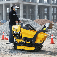 Minidumper Cingolato Compatto con Motore Diesel, Caricatore Trattore, Capacità di Carico 500kg, Scarico Idraulico ad Alta Efficienza per Edilizia e Agricoltura