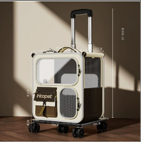 Sac de transport pour chat à roulettes, cage à roulettes transparente, grande capacité, en tissu Oxford, sac à dos pour animaux de compagnie