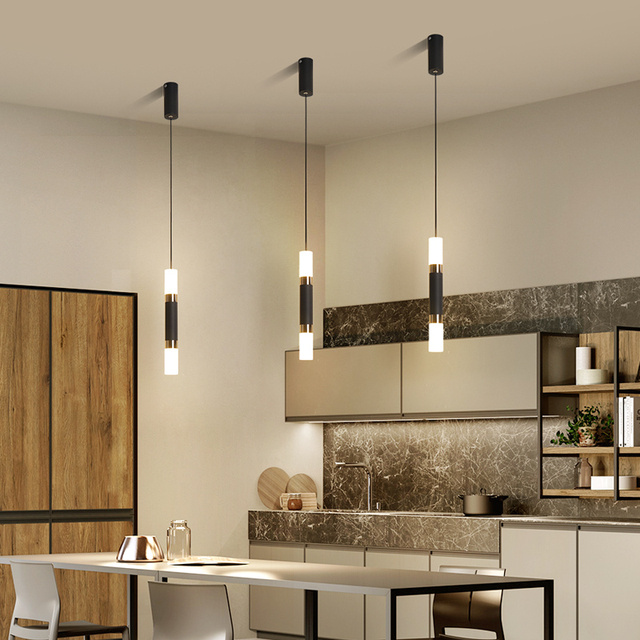 Novelty Nordic Led Pendant Lights for Living Room Bedroom Bedside Bar Wall Decor Lighting Geometry Hanging Lamps Kitchen Fixture