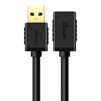 OEM kabel USB mikro 3.0 hitam 0.5M 1M 1.5M 2M 3M 5.5MM 5Gbps PVC kabel ekstensi USB ke USB untuk telepon Printer komputer
