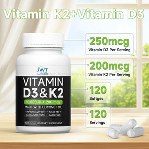 Venta al por Mayor y Procesamiento OEM de Cápsulas Dos en Uno de Vitamina D3+K2 de Fábrica Directa en Stock - Product Image 4