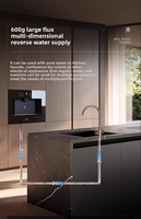 Machine de purification et de chauffage électrique sans réservoir encastrée en acier inoxydable, avec robinet intelligent autonettoyant, pour usage domestique et hôtelier