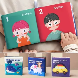 Colourful Baby Fabric Cloth Book Soft Food Fruit Cognize Puzzle Infant Kid Early Learning Educational Tummy Time Montessori Toy