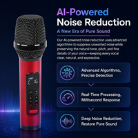 Carte son tout-en-un K9, microphone avec réduction de bruit AI, micro karaoké portable pour diffusion en direct sur mobile