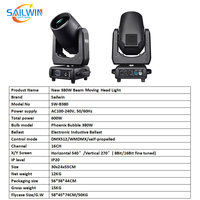 Projecteur de scène à faisceau mobile 380W Sharp Beam, DMX sans fil, pour DJ, discothèque, mariage, boîte de nuit, éclairage de scène professionnel