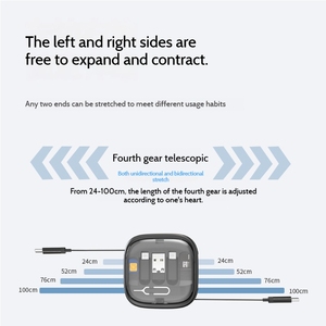 Многофункциональная Выдвижная Кабельная коробка 6 в 1 набор адаптеров для зарядного кабеля идеальный подарок настольная подставка для дорожных кабелей комплект адаптеров - Product Image 6