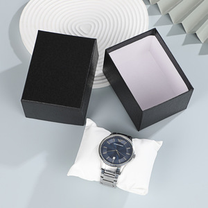 Scatola Moderna Creativa Nera Goffrata Rettangolare per Gioielli, <span class=keywords><strong>Orologi</strong></span> e Bracciali - Confezione Regalo <span class=keywords><strong>Alba</strong></span> Brand Heaven Earth Cover - Product Image 1