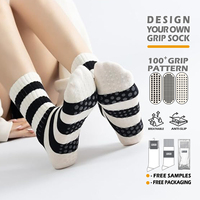 Chaussettes de sport antidérapantes avec logo personnalisé, chaussettes de yoga de haute qualité, chaussettes de yoga antidérapantes pour femmes, chaussettes de pilates