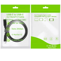 Câble Usbc multifonctionnel 4K 60Hz Câble d'extension de type C mâle à mâle PD100W 5A PD Câble de chargement rapide Fil de données pour Mac Pro