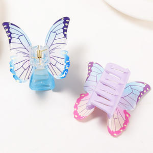 Venta al por Mayor de Pinzas para el Cabello con Forma de Mariposa, Accesorios Dulces para Mujeres y Niñas, Hechas de Plástico Acrílico - Product Image 2