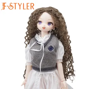 FSTYLER Doll Wigs Hair Synthetic Mohair Curly Curls Wave Wholesale Factory Customization Doll Accessories Wigs for BJD 1/4 1/3 1