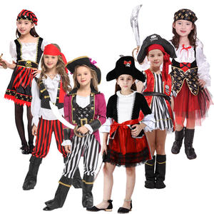 2025 Halloween Pirate Costumes Deluxe Mignon Enfant Garçon Fille <span class=keywords><strong>Carnaval</strong></span> Enfants Pirates les Caraïbes Costume Enfants Mascarade Robe - Product Image 1