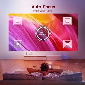 โปรเจคเตอร์พกพา V8 3D ออโต้โฟกัส สมาร์ทแอนดรอยด์ WiFi LED DLP สำหรับใช้งานกลางแจ้งและในบ้าน รองรับความละเอียด 4K Full HD พร้อมแบตเตอรี่ในตัว - Product Image 4