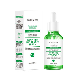 Sérum réparateur <span class=keywords><strong>anti</strong></span>-rougeurs pour le <span class=keywords><strong>visage</strong></span>, Centella Asiatica verte pour les peaux sensibles, apaise, renforce la barrière cutanée, soin apaisant - Product Image 1