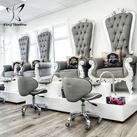 Luxuriöse Nagelstudio-Möbel Fußpflege-Massage Pediküre-Stühle Salon-Sofa Rosa Thronstuhl