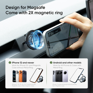 ขายดี! ที่ยึดโทรศัพท์แม่เหล็กใส <span class=keywords><strong>Tesla</strong></span> แบบซ่อนได้ สำหรับรถยนต์ รุ่น 3 และ รุ่น Y <span class=keywords><strong>ราคา</strong></span>โรงงาน OEM - Product Image 3