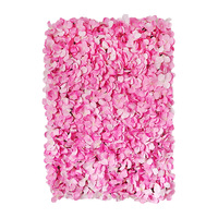 Hortensia 3D en soie rose panneau floral fait à la main fleur murale artificielle toile de fond maison fête noël Photo fond décoration