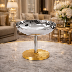 ชามใส่ผลไม้สีเงินและสีทองสำหรับโรงแรมหรู ชามเสิร์ฟแบบโบราณ ราคาขายส่ง - Product Image 5