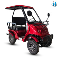 Voiturette de golf électrique Halladay 1500W, 4 places, idéale pour les trajets urbains, les sorties en famille et la livraison de marchandises légères, quadricycle