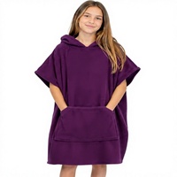 Ponchos de bain personnalisés BKD en tricot 100% coton éponge pour enfants, poncho de surf à capuche unisexe, 6-13 ans, absorption rapide, portable