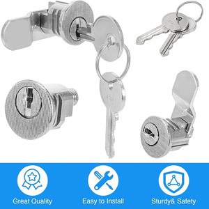 Bền Nickel-Mạ Chốt Khóa Cho USA Hộp Thư <span class=keywords><strong>Key</strong></span> Mở Khóa Cách 5 Miếng Cross-Biên Giới Nguồn Từ USA Cho Tủ - Product Image 3