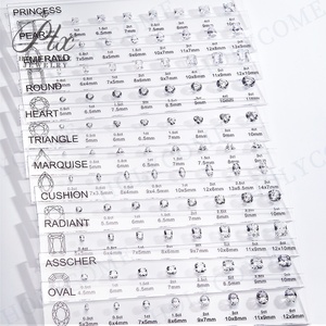 Holycome Jewelry Sales - Kits d'outils pour bijoux en zircone cubique <span class=keywords><strong>blanche</strong></span> 5A - Guide des tailles des pierres pour bagues - Référence pour la taille des carats de diamants - Product Image 5