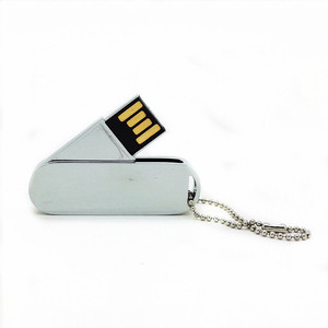 Hot bán thép không gỉ USB 3.0 Flash Stick tùy chỉnh khắc logo 8GB xoay USB Đĩa với Keychain - Product Image 1