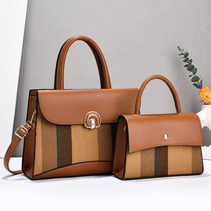 Conjunto de Bolsos para Madre e Hijo, Bolso Grande con Rayas de Color Azul, para Uso Diario, Primavera 2025 - Product Image 3