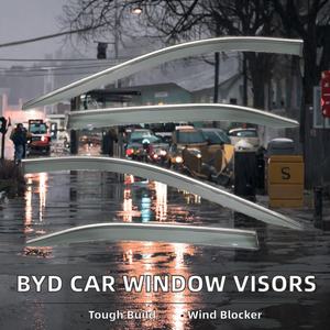 Déflecteurs de vent pour vitres latérales de voiture BYD DOLPHIN 2022 2023 2024 2025, pare-pluie avec visières de ventilation à coller, accessoires extérieurs - Product Image 2