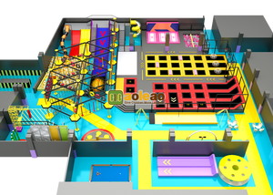 <span class=keywords><strong>Parque</strong></span> de Trampolines Comercial de Moda para Interiores, con Circuito de Obstáculos y Circuito Ninja, Totalmente Personalizable - Product Image 4