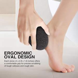 Натуральный пемза-камень для ног, овальной формы, из вулканической лавы, для педикюра, удаления огрубевшей кожи и мозолей на ногах и руках - Product Image 6