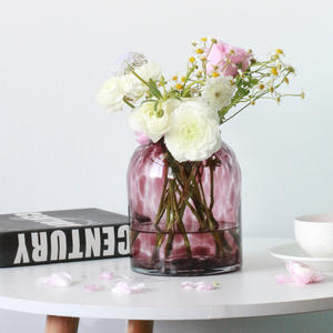 アメリカのレトロな手作りべっ甲ガラス花瓶モダンヴィンテージ紫ヒョウ柄ハイエンドリビング/ダイニングテーブルデコレーション - Product Image 4