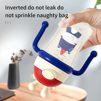 Biberon d'apprentissage anti-chute personnalisé OEM ODM sans BPA avec paille en silicone et bec verseur pour bébé, pour lait et eau