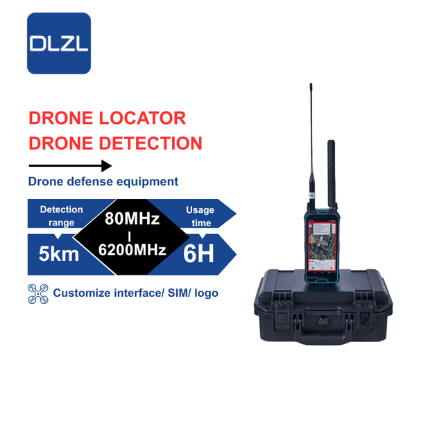 Handheld Full-Band 100MHz-6GHz 3km Detection Drone Positioning Device 10 Drone Capacity Precise Security Protection 8000mAh
