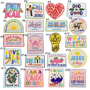 Parches Bordados con Frases Inspiradoras de Jesús te Ama, para Planchar - Product Image 2