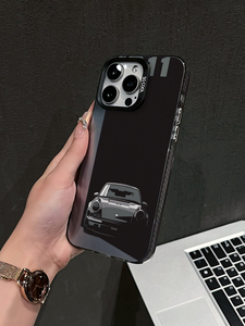 Funda para Teléfono con Diseño de Auto Deportivo Vintage, Acabado de Espejo Bicolor, TPU Pintado con UV, Antigolpes, Antihuellas, Protección de Lente - Product Image 5